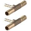Brass Tee T Shape Pipe Connector Barb Splicer Fitting 3 Ways Fitting Air Gas Water Fuel