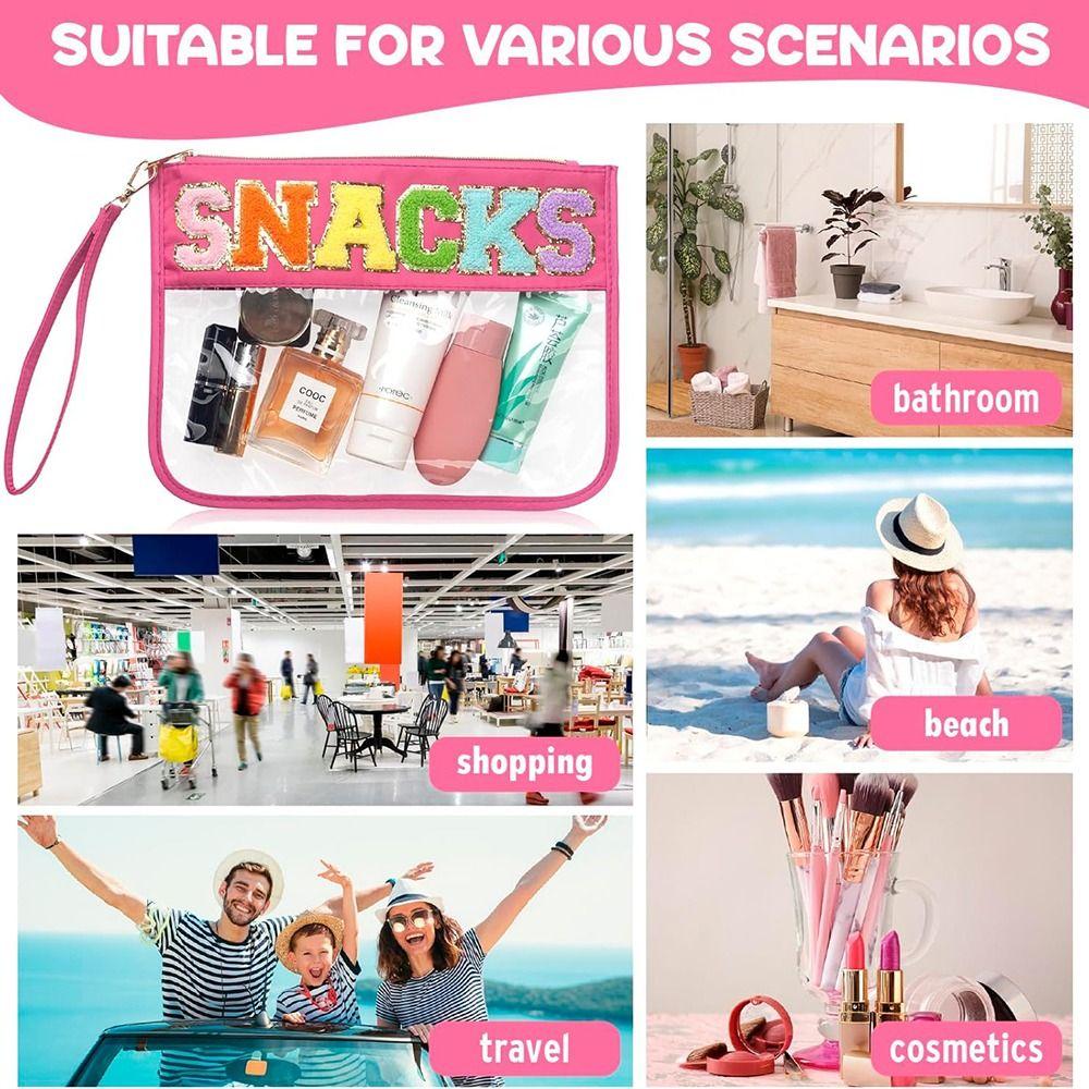 Transparent PVC Cosmetic Bag Waterproof Make Up Pouches Handheld Toiletry Organizer Vacation