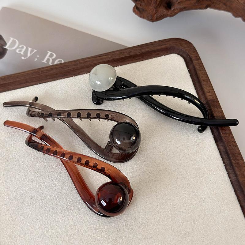 Заколка-краб в стиле ретро, заколка-хвост в форме буквы S, заколка-краб, заколка-шпилька, головной убор, аксессуары для волос