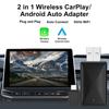 Проводной в Беспроводной Carplay Android Auto 2-в-1 Беспроводной Адаптер Беспроводной Адаптер Carplay для Штатной Автомагнитолы с USB Plug and Play