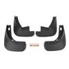 4 шт. Брызговики для автомобильных колес Прочные ПП Передние Задние Защитные Черные Ударопрочные Устойчивые к царапинам Комплект автомобильных брызговиков