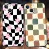 Роскошный Мягкий Чехол Для Телефона Для iPhone 17 Air 16E 16 11 15 14 Pro MAX 12 13 7 8 Plus X XR XS SE 2022 Чехол Шахматная доска