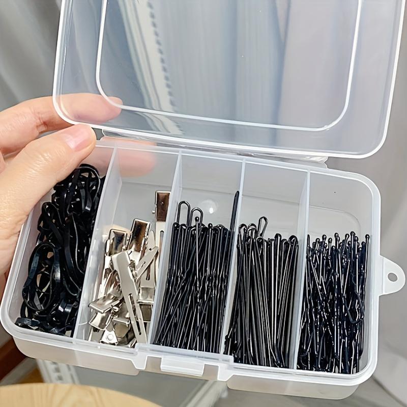 Прозрачный органайзер с 5 отделениями для DIY-деталей и мелких аксессуаров, пластиковая коробка для упаковки, пылезащитный контейнер для заколок и аксессуаров