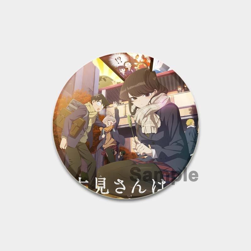 58 мм аниме «Коми может T общаться», булавка с отворотом, значок для косплея с героями мультфильмов, креативные подарки, броши Gujian Одноклассники, милые булавки для рюкзаков