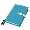 Notebook Cover A5 Size with Made of Genuine Cowhide Bicolor Name Turquoise X (Seal Al) Belt, Leather, (no Engraving, 10. Ivory)