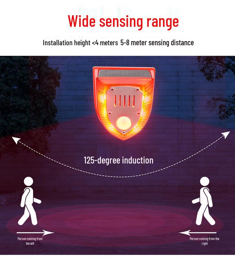 Солнечный инфракрасный датчик движения с сигнализацией и отпугивателем животных