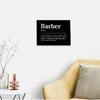 Barber Barbershop Salon Noun Definition Framed Canvas Wall Art Decor 11×14 Inch, Barber Shop Barber Quote Print Painting Artwork Home Wall