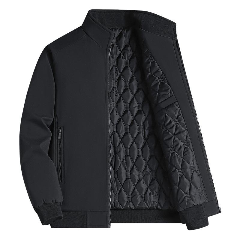 Куртка 8xl большого размера для мужчинТолстая куртка на стойке воротнике однотонная зимняя мужская водонепроницаемая теплая деловая повседневная мужская куртка