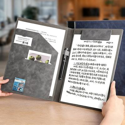 Портфолио для собеседования из искусственной кожи с держателем для блокнота, визитниц и органайзером для документов для мужчин и женщин, для профессионального использования