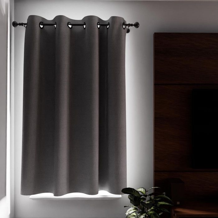 Rideau à oeillets Isolant et 100% Occultant 135x180 cm ECLIPSE blanc, par Soleil d'ocre