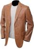 Business Tan 100% Handmade Blazer Genuine Men Lambskin Leather Formal Stylish