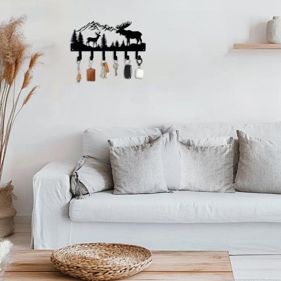 Decorative Hook Key Holder High Hardness Corrosion Resistant Simple Installation Multipurpose Clothes Rack Storage Hook