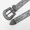 Ремень со стразами, принт, высококлассный узор, женский ретро этнический ремень, цветок, тотем, этнический ремень
