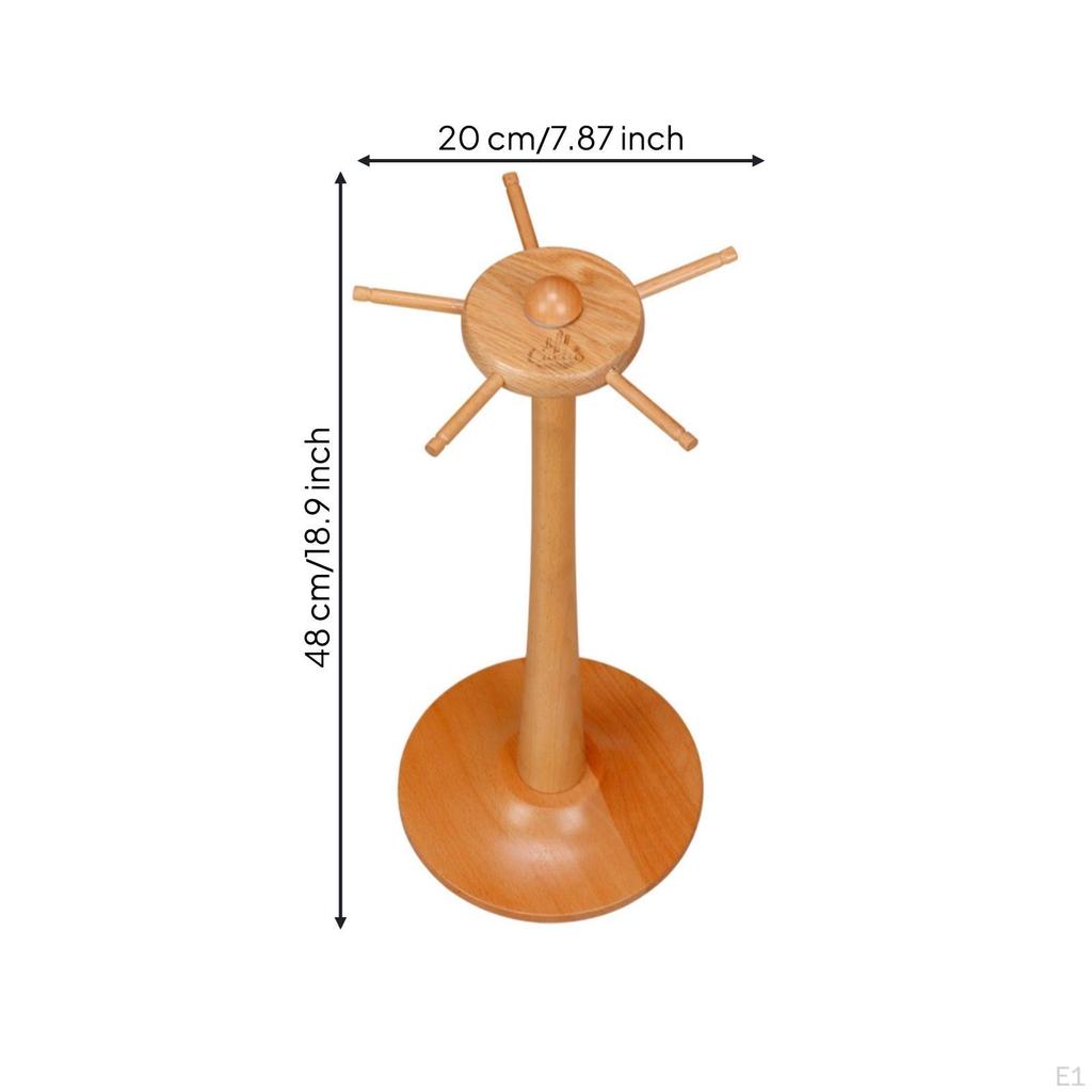 Подставка для ветряных колокольчиков деревянная с основанием Настольный держатель Крючки для коллекционеров, Стол,