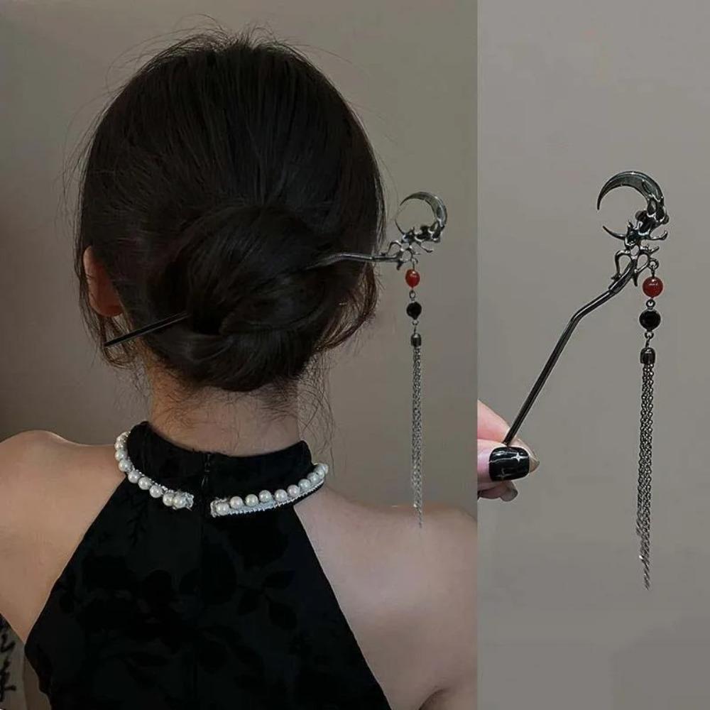 Vintage Hanfu Chopstick Hair Sticks Chinese Style Hair Accessories 2024 New Tassel Hair Stick