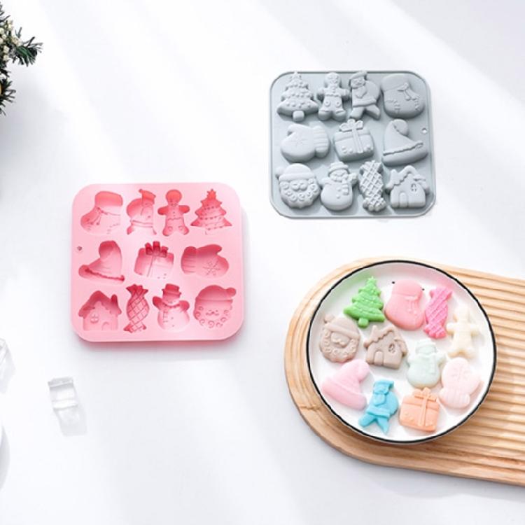 Рождественская силиконовая форма для выпечки торта, форма для DIY-творчества, формы для конфет, мастики, топперы и украшения для кексов, шоколада