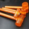 Transparent Rubber Hammer Finishing Tile Beat Leveling Rubber Hammer Wooden Handle Bullstring Hammer 50mm-75mm