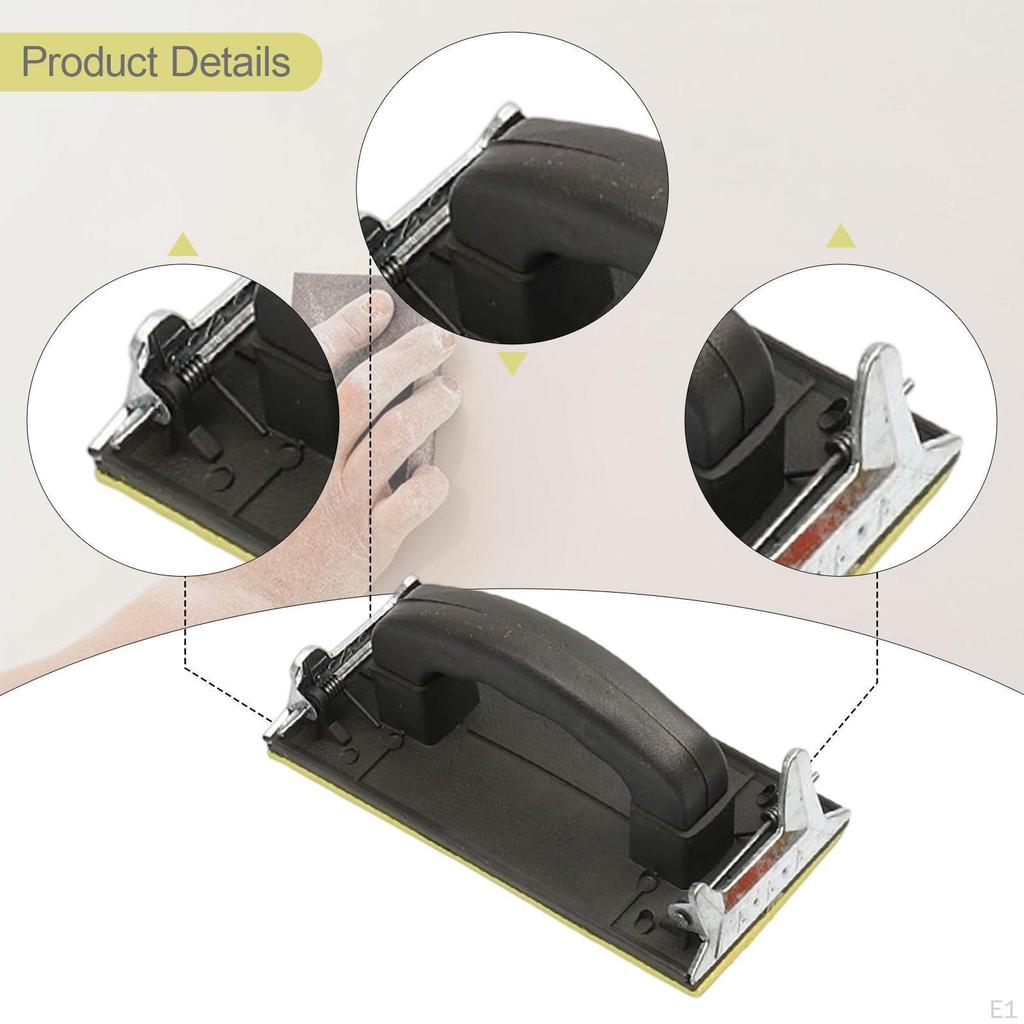 Ручная шлифовальная машина Металлический зажим для гипсокартона Держатель наждачной бумаги с ручкой Шлифовальный блок