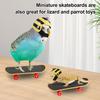 Регулируемый поводок для черепахи и набор для скейтборда, упряжь для тренировок на открытом воздухе и мини-скейтборд для пальцев для мелких домашних животных, бородатого дракона, ящерицы, черепахи