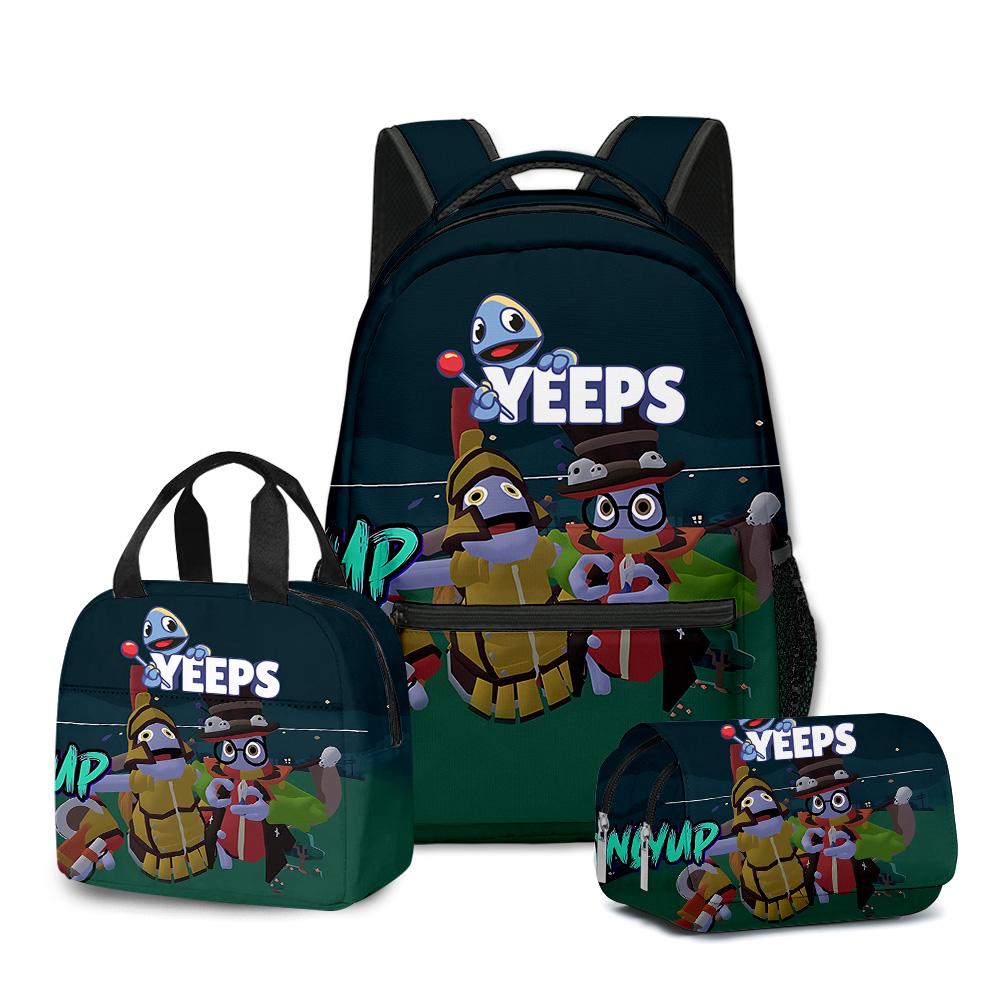 Модный Молодежный Yeeps Прятки 3D Печать 3 шт./Комплект Студенческие Школьные Сумки Рюкзак для Ноутбука Ежедневный Рюкзак портативный Сумка для Обед Пенал