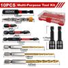 Titanium Coated Drill Bit And Socket Set With Portable Storage Box For Home Repair Diy Woodworking Projects