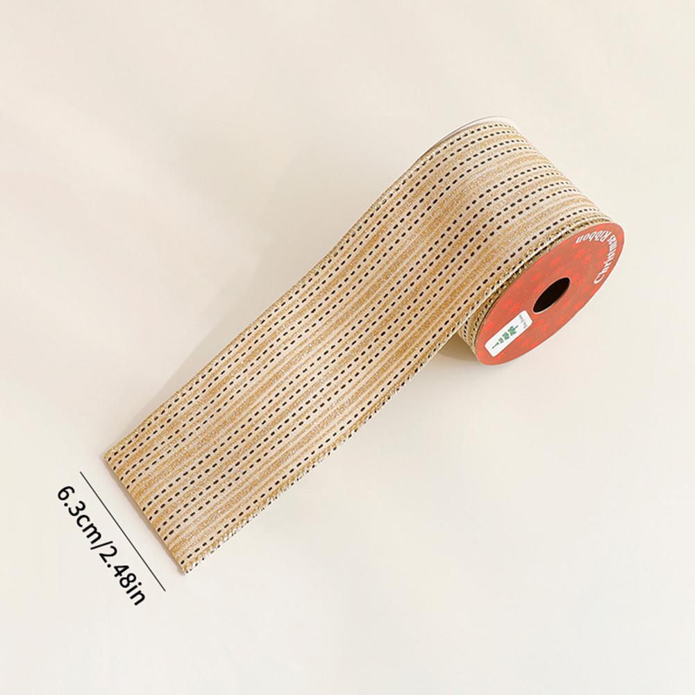 Мерцающая фольгированная рождественская лента Золотая элегантная атласная лента Упаковка подарков/Украшение рождественской елки/Гирлянды Лента для украшения упаковки и рукоделия