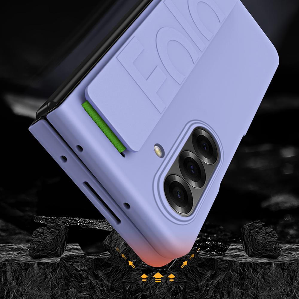 For Samsung Galaxy Z Fold7 5G Case Wristband Rubberized Hard PC Phone Cover