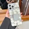 Зеркало Любви Цветок из Страз для Чехла Мобильного Телефона IPhone17Promax для Apple 16plus Роскошная 14 Женская Модель