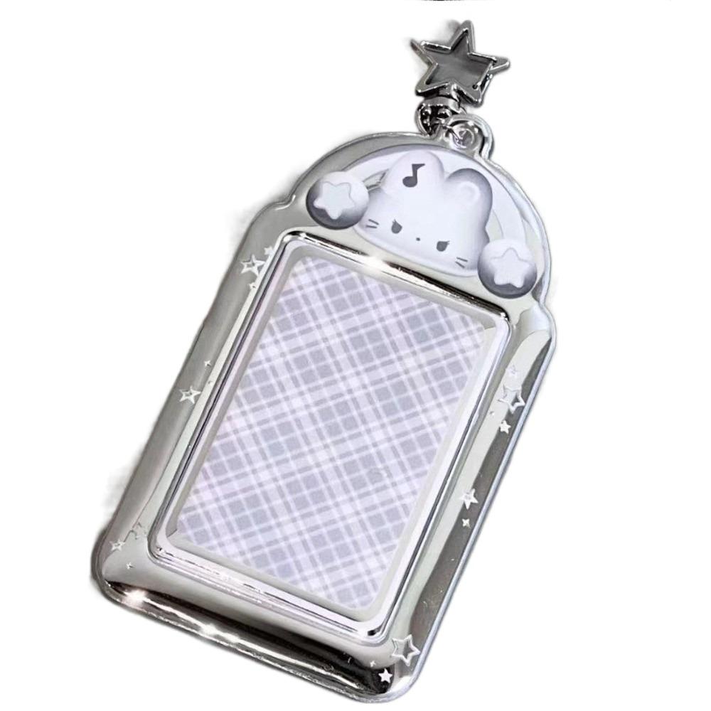 Милый держатель для карт с кошкой 3 дюйма, ПВХ, звезды, держатель для карт с айдолом, цепочка, украшение, кулон-бас, студент