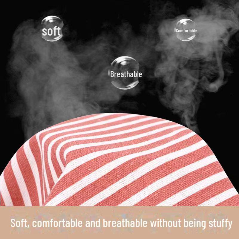 "Модные полосатые хлопково-льняные фартуки": Дышащая рабочая одежда для кухни и дома"