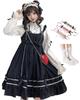 JIURUN Long Sleeve Lolita Gothic Mori Plus Jumper Bowknot Long Dress, Lolita, Cosplay, Anime, Girl, Lolita, Size, Dress, Cross-dressing, Cosplay,