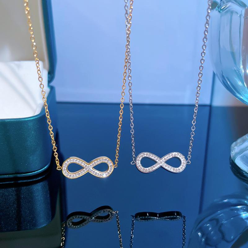Bow Eyes Minimalist Wind Furnace Real Gold Necklace Women'S Collarbone Chain Accessories