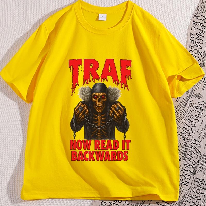 Funny Backwards Humor T Shirt Casual Round Neck Cotton Short Sleeve Joke TShirt Loose Streetwear Comfortable High Quality Tops