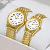 Men's Women's Bussiness Watch Couple Watch Set Romantic Bohemian Style Elastic Strap Quartz Watch Set (Box Not Included)