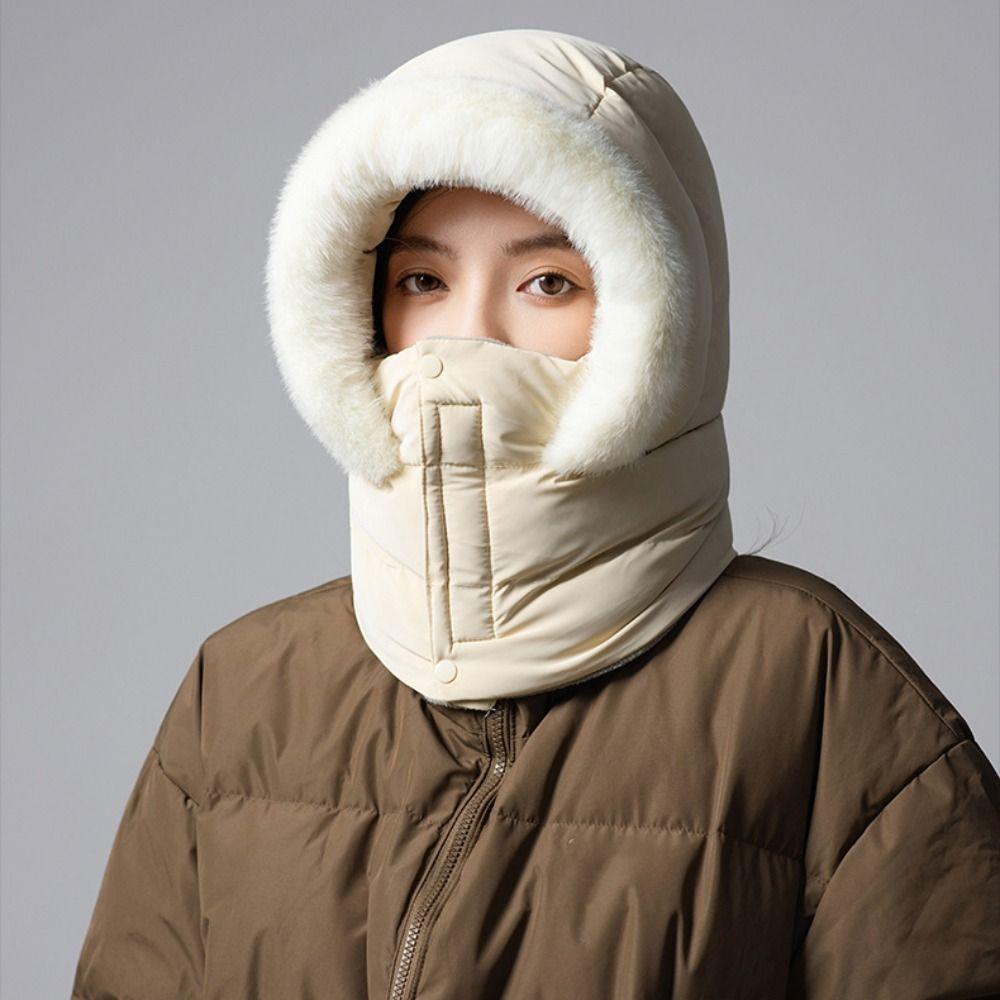 Keep Warm Warm Scarf Face Mask Windproof Lei Feng Hat Fashion 3-in-1 Winter Cycling Hat Women