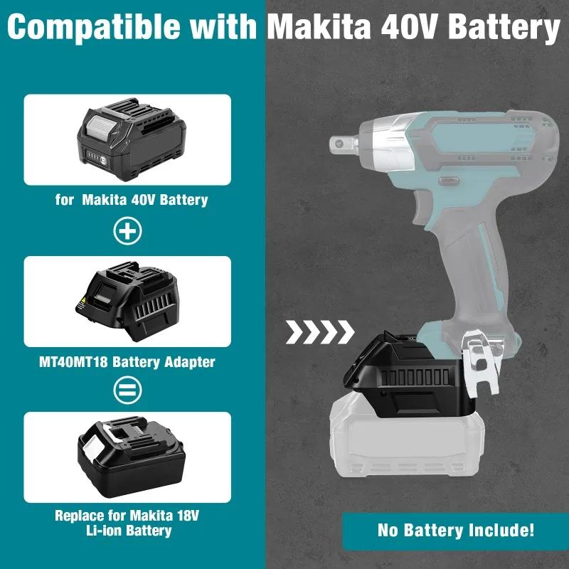 MT40MT18 Battery Adapter Converter for Makita 40V Li-ion Battery Convert To Work for Makita 18V Li-ion Cordless Power Tools