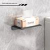 No Punching Toilet Paper Roll Holder Plastic Self Adhesive Bathroom Tissue Paper Holder Easy Installation Wall Mounted
