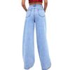 European & American Fashion High Waist Wide-Leg Straight Denim Trousers for Women - Trendy & Versatile