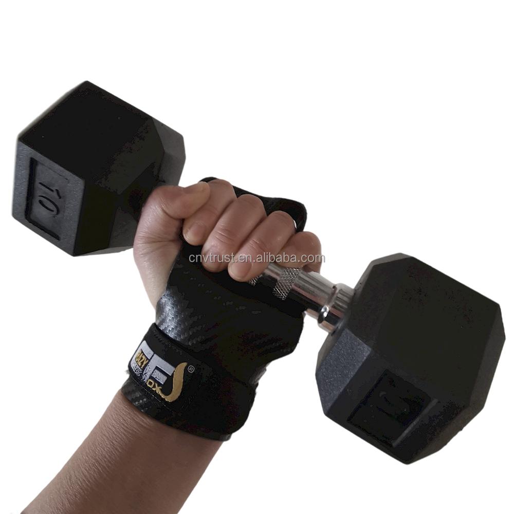 3 Hole Custom Gymnastics Grips for Pull up Weightlifting Body Pump Equip,sport, Carbon Fabric Gym Palm Protection Grips