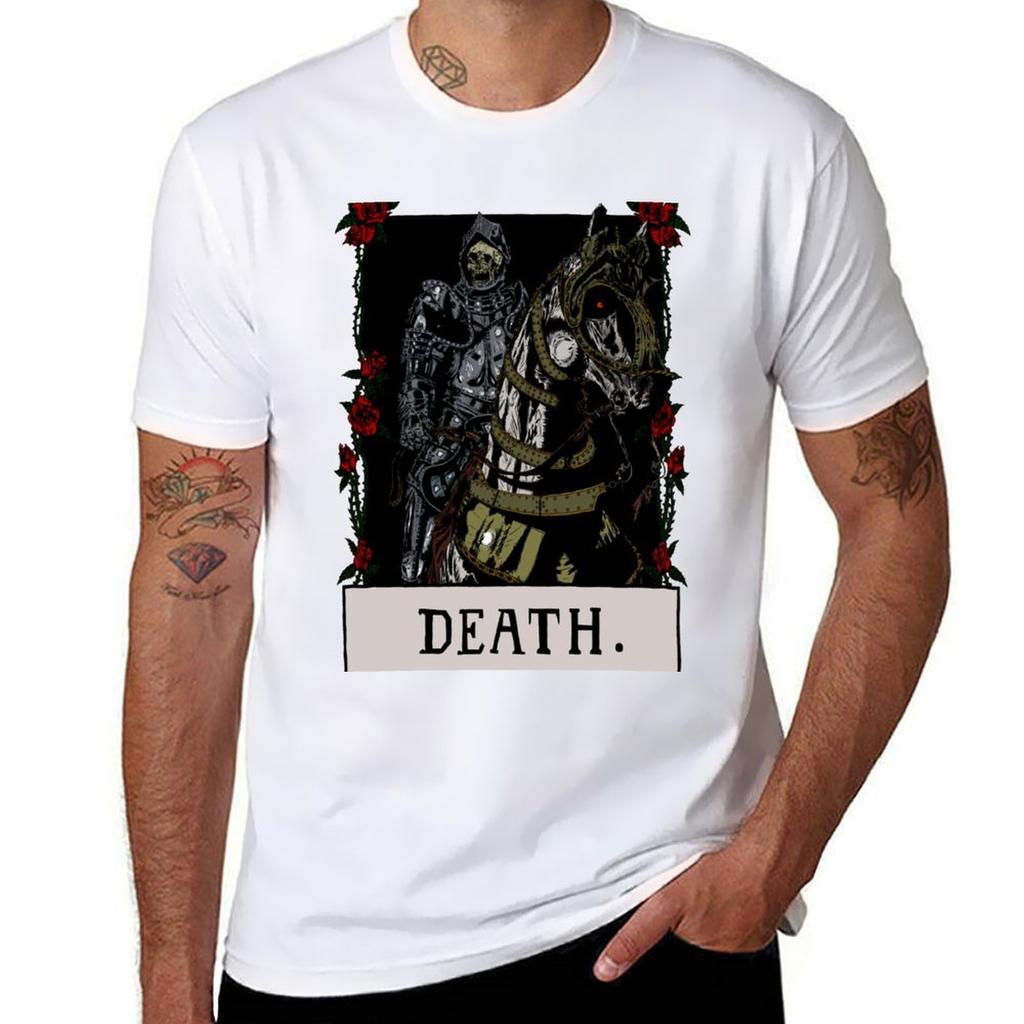 Death Tarot Card - Rose Border Variant T-Shirt Breathable Mesh Panel T-Shirt