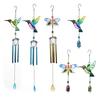 Stained Glass Wind Chime for Outside Handmade Dragonfly Hummingbird Metal Windchime for Outdoor Indoor Home Garden Patio Yard Window Decoration