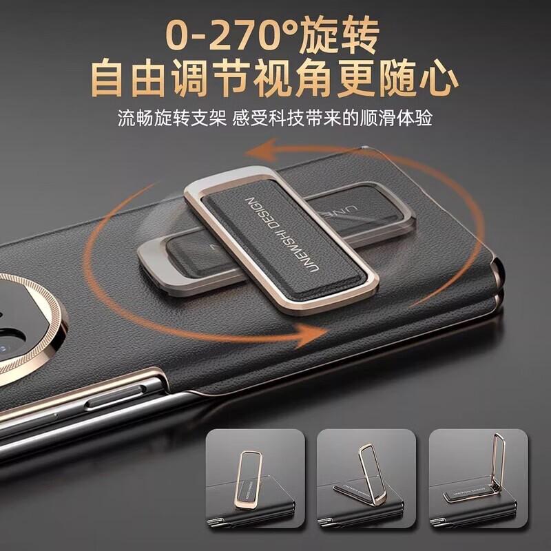 Premium Electroplated Flip Cover Mate X6 With Dual Hinge Protection Full-Body Leather Case Shockproof Design