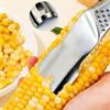 Эргономичный нож для очистки кукурузы из нержавеющей стали, ручной, быстрый и безопасный, инструмент для сбора зерен с початков, удобная длинная ручка, инструмент для обмолота кукурузы, для дома