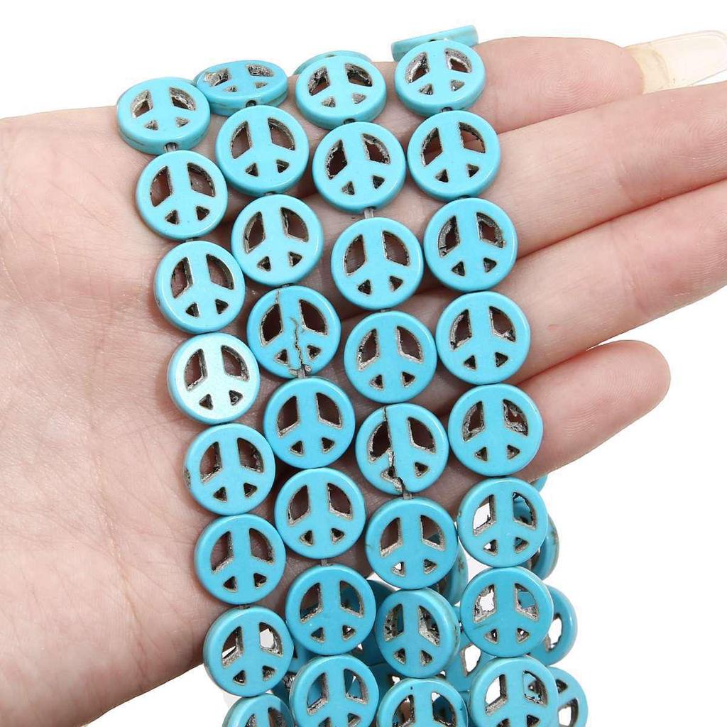 Synthetic Blue Turquoise DIY Jewelry Twisted and Special-Shaped Beads with Abacus and Animal Spacer Styles