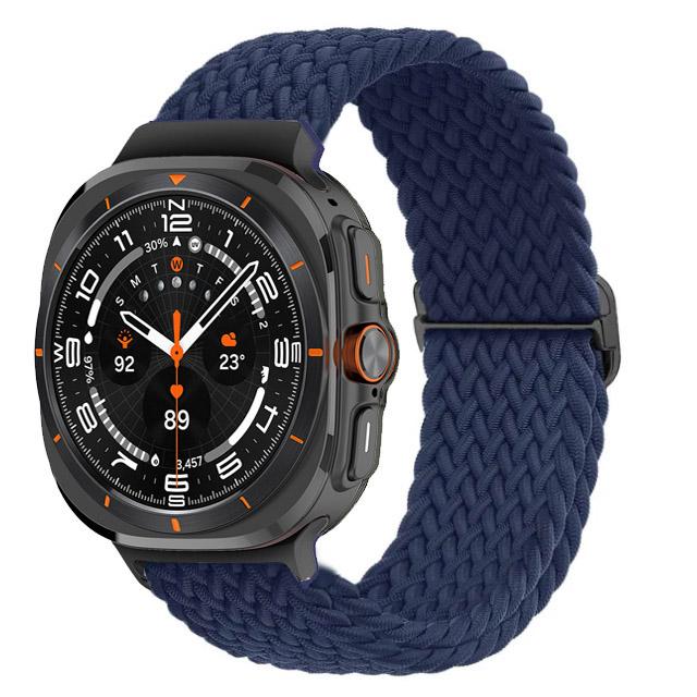 For Samsung Galaxy Watch 7 Ultra Band 47mm accessories Adjustable Braided Solo Loop Nylon bracelet Galaxy watch Ultra Strap 47mm