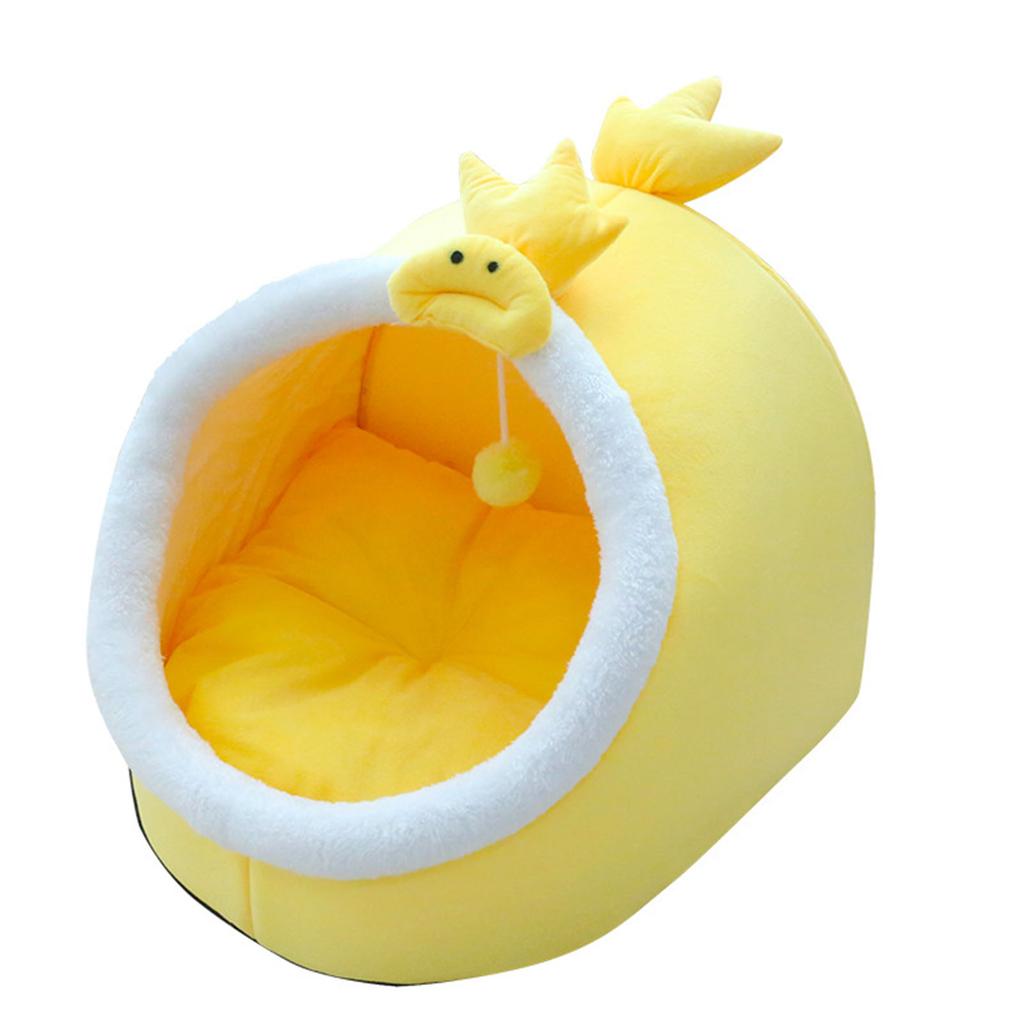 Кровать-пещера для кошек, мультяшная, милая, ветрозащитная, полузакрытая, теплая, для дома, для ежедневного использования