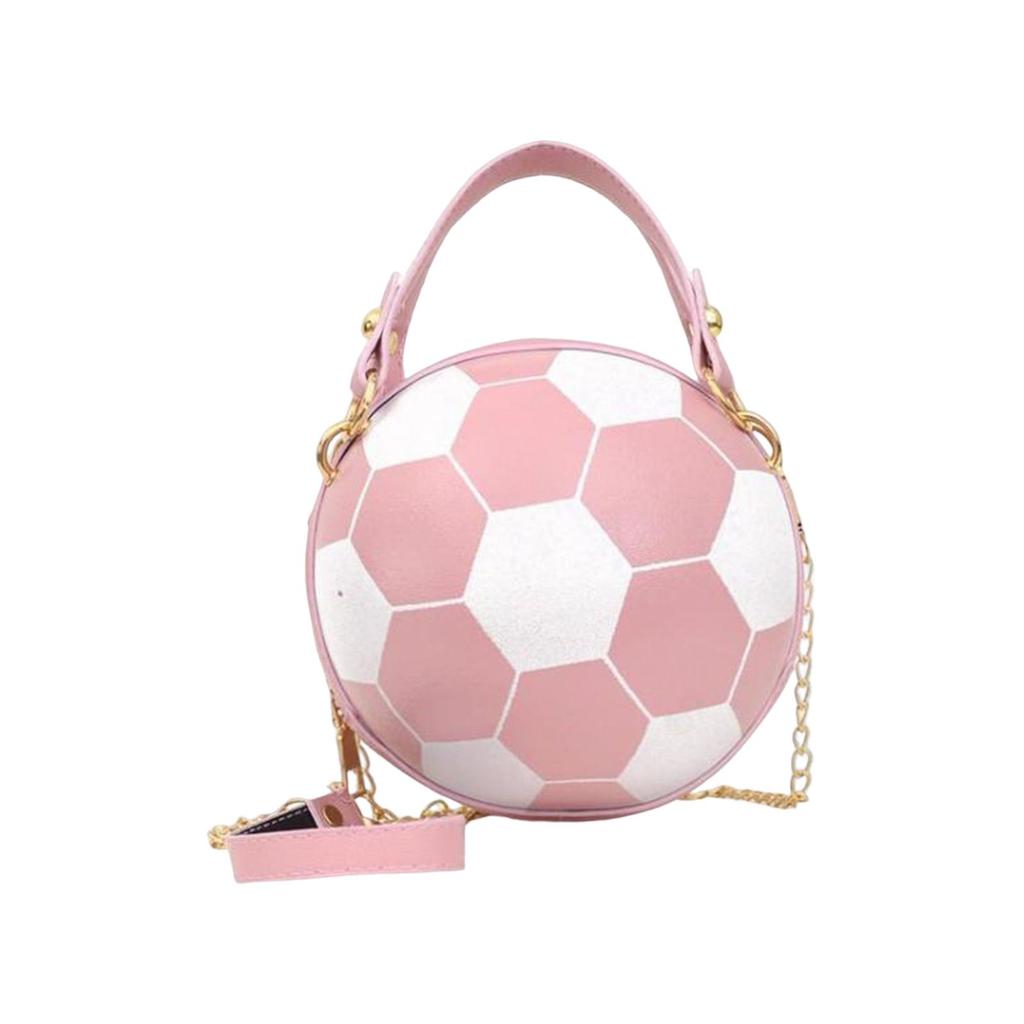 Big Capacity Football Shaped Cross Body Bag Purse Messenger Bags Round Handbag Travel Pouch