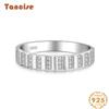 Tancise Classic 925 Sterling Silver  Zircon Ring Ladies Jewelry Wedding Promise Party Gift