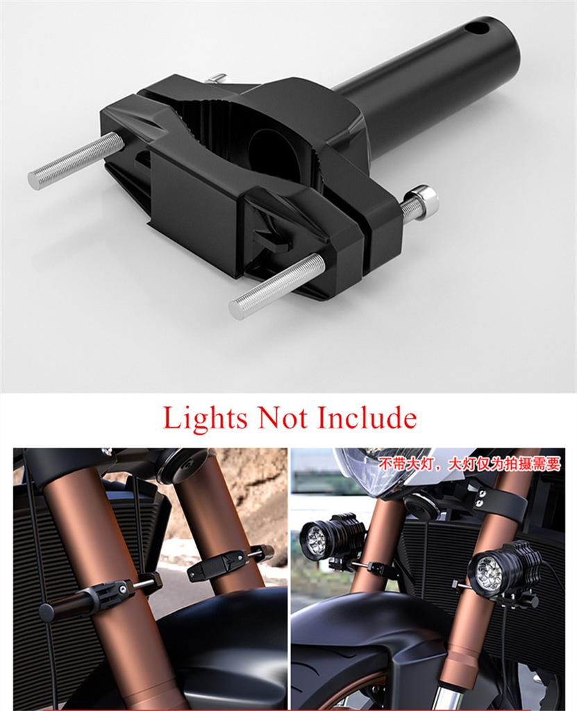 Черный Алюминиевый Сплав с ЧПУ Мотоцикл Велосипед Передняя Вилка Крепление Кронштейн Зажим для Фары X1