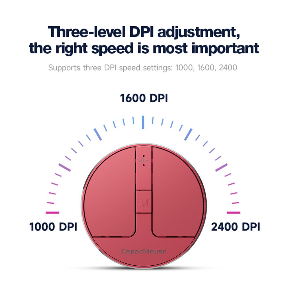 Ультратонкая беспроводная компьютерная мышь 3 регулируемых DPI Мини-емкостная мышь Беспроводные мыши с USB-приемником для ноутбука ПК компьютера